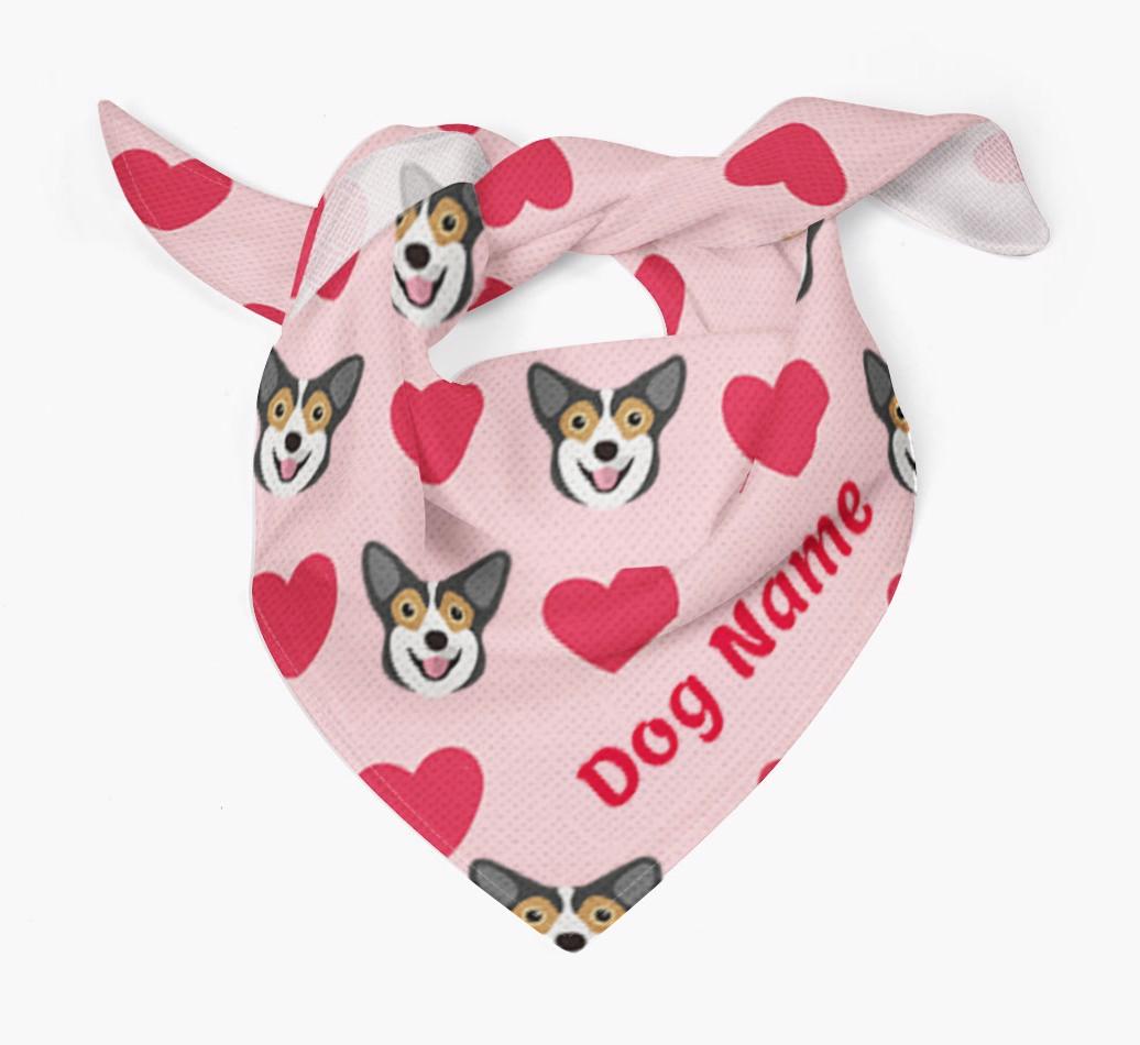 'Heart Pattern' - Personalized {breedFullName} Bandana