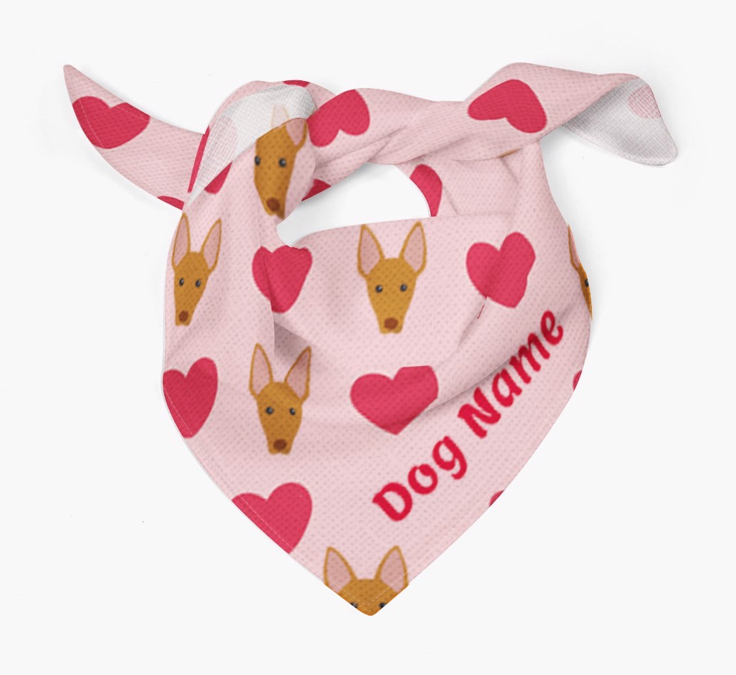 'Heart Pattern' - Personalised {breedFullName} Bandana