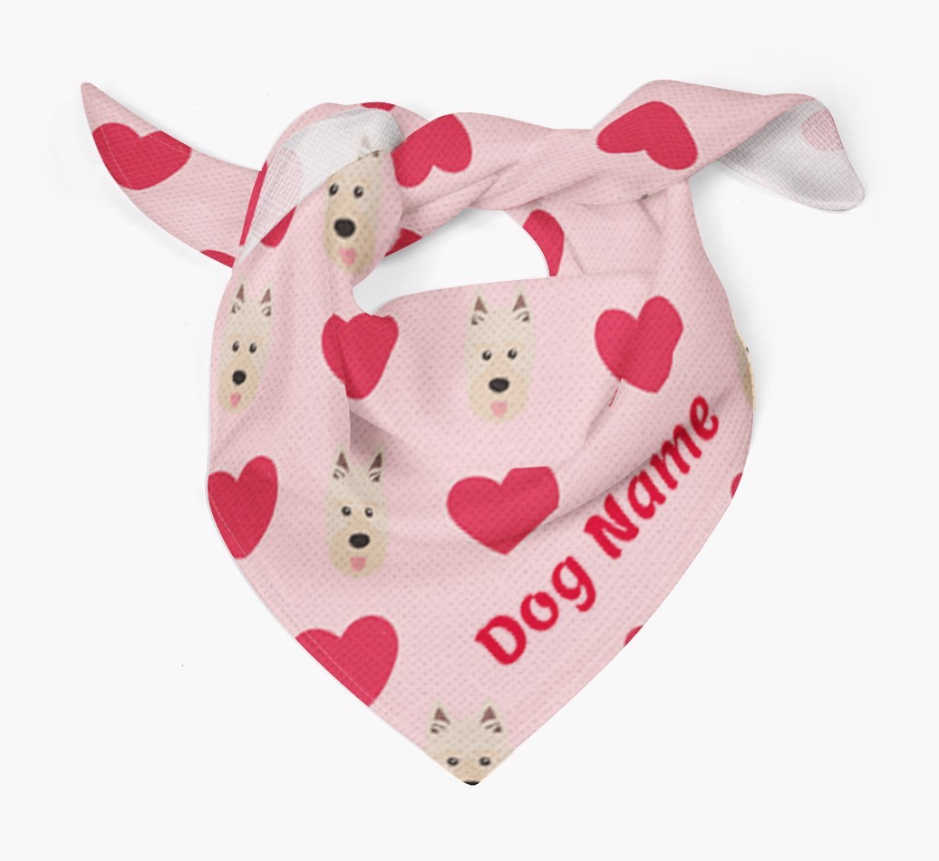 'Heart Pattern' - Personalized {breedFullName} Bandana