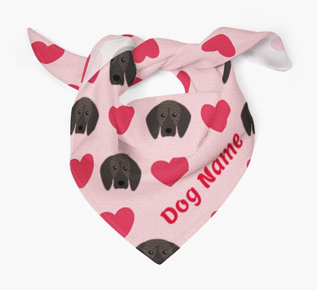 'Heart Pattern' - Personalized {breedFullName} Bandana