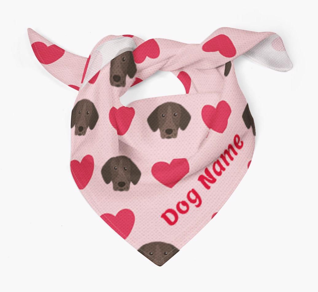 'Heart Pattern' - Personalized {breedFullName} Bandana
