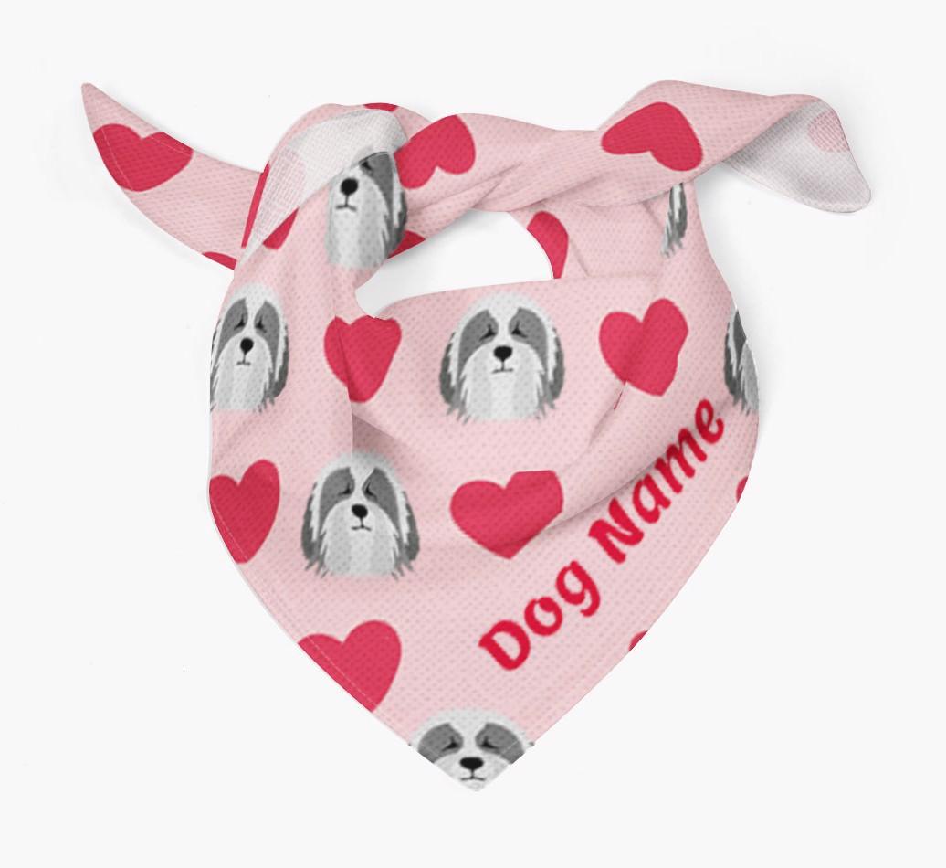 'Heart Pattern' - Personalized {breedFullName} Bandana