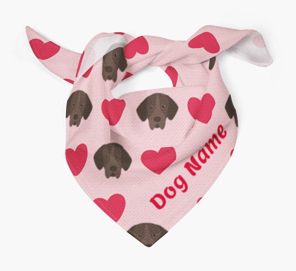 'Heart Pattern' - Personalized {breedFullName} Bandana