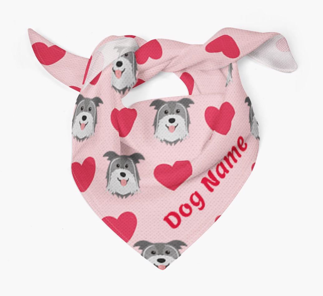 'Heart Pattern' - Personalized {breedFullName} Bandana