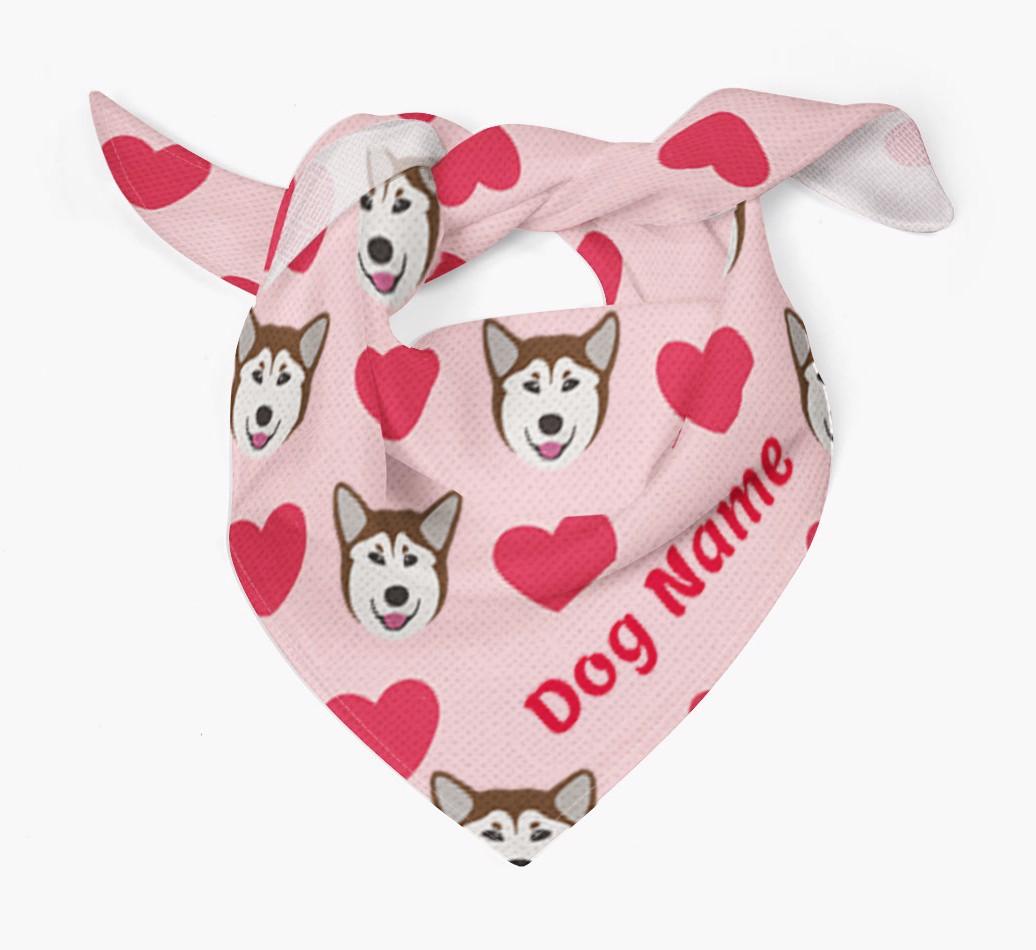 'Heart Pattern' - Personalized {breedFullName} Bandana