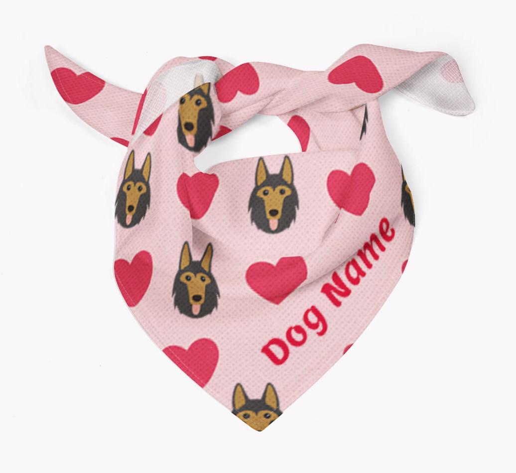 'Heart Pattern' - Personalized {breedFullName} Bandana