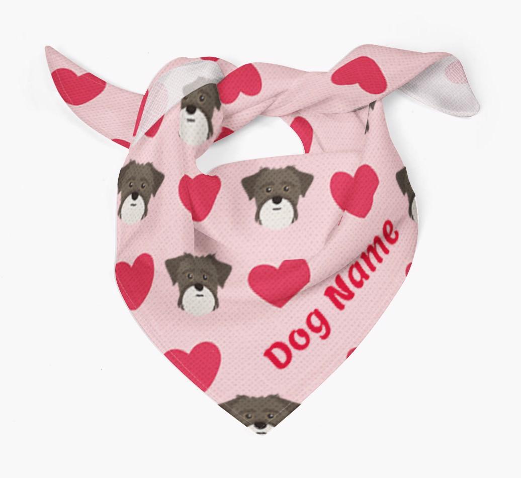 'Heart Pattern' - Personalized {breedFullName} Bandana