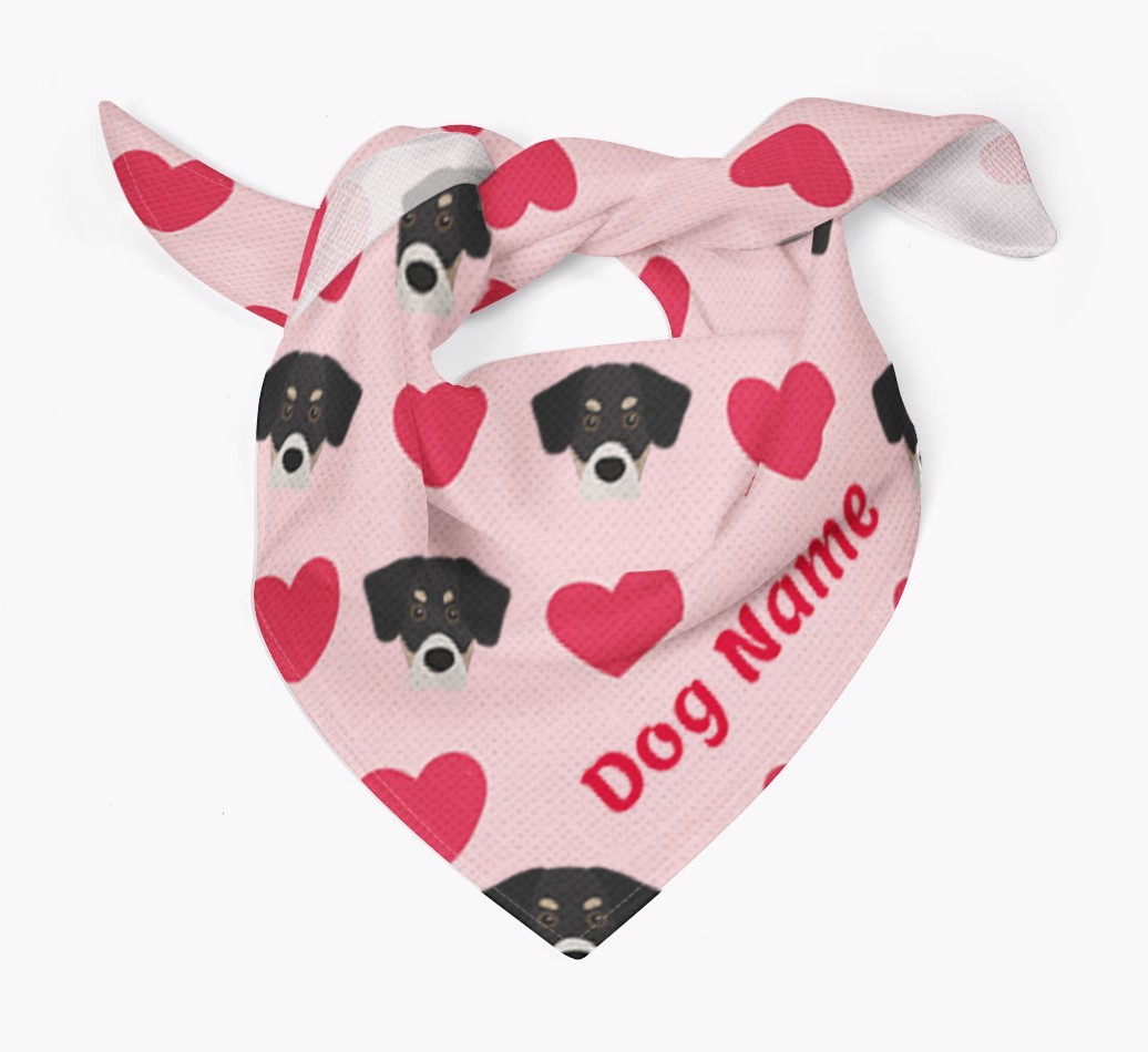 'Heart Pattern' - Personalized {breedFullName} Bandana