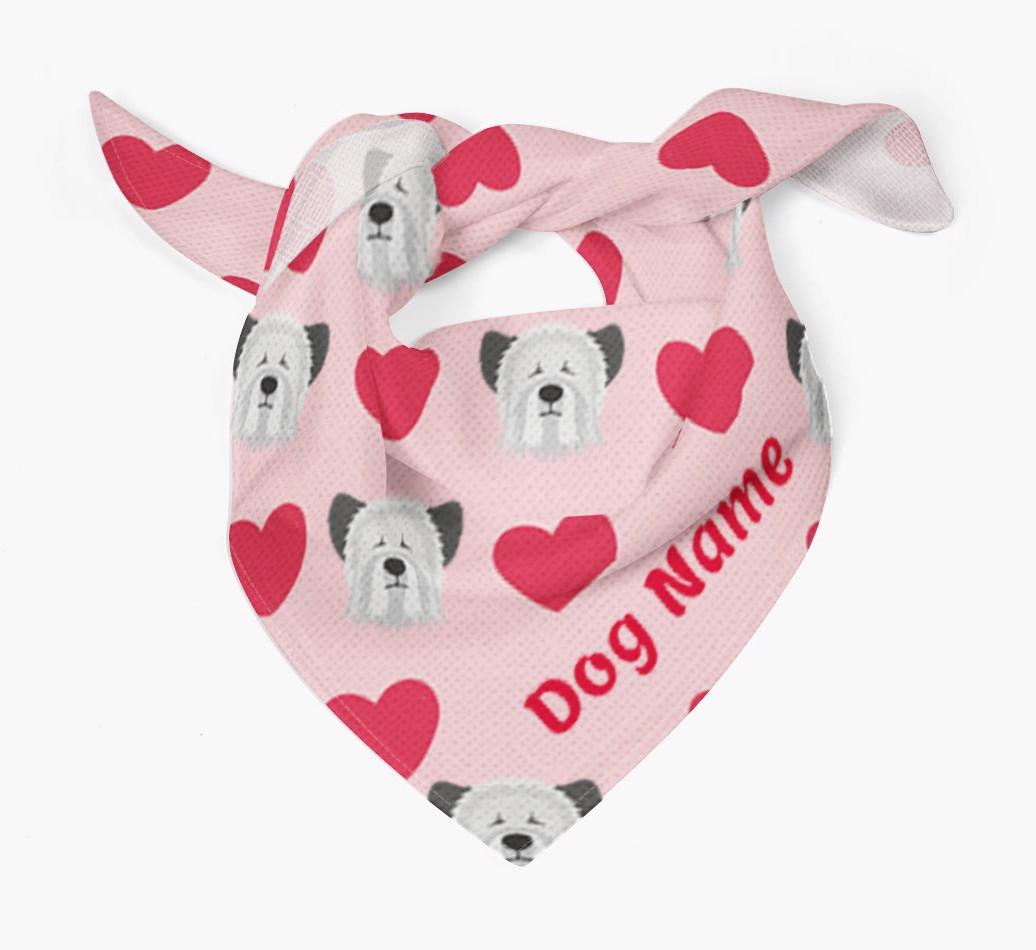 'Heart Pattern' - Personalized {breedFullName} Bandana