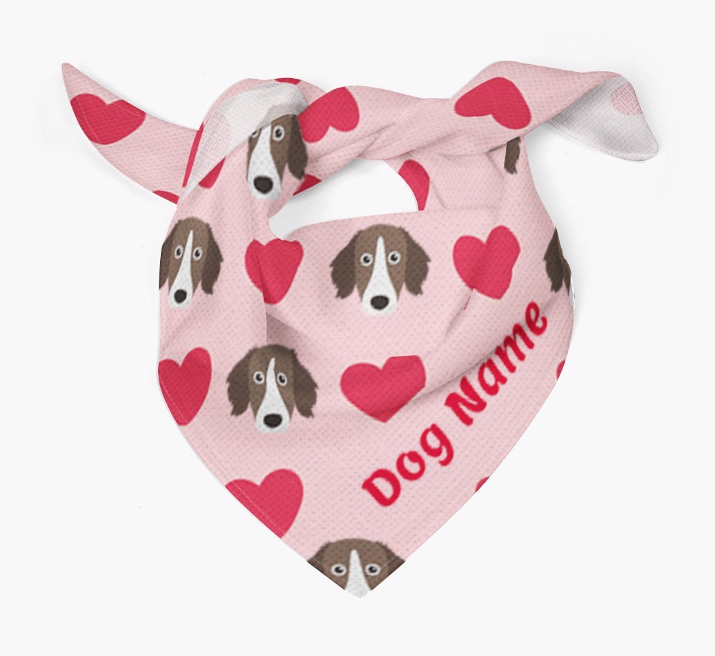 'Heart Pattern' - Personalized {breedFullName} Bandana