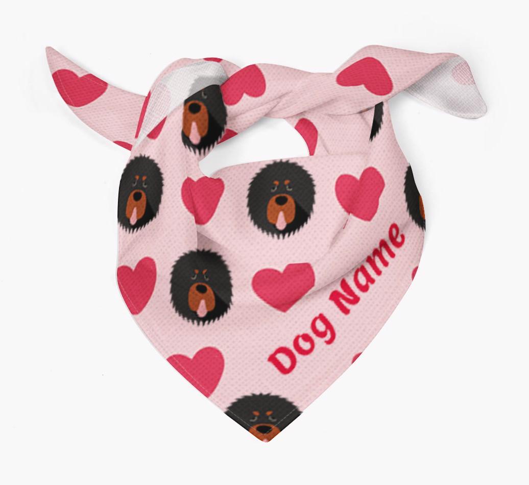 'Heart Pattern' - Personalized {breedFullName} Bandana