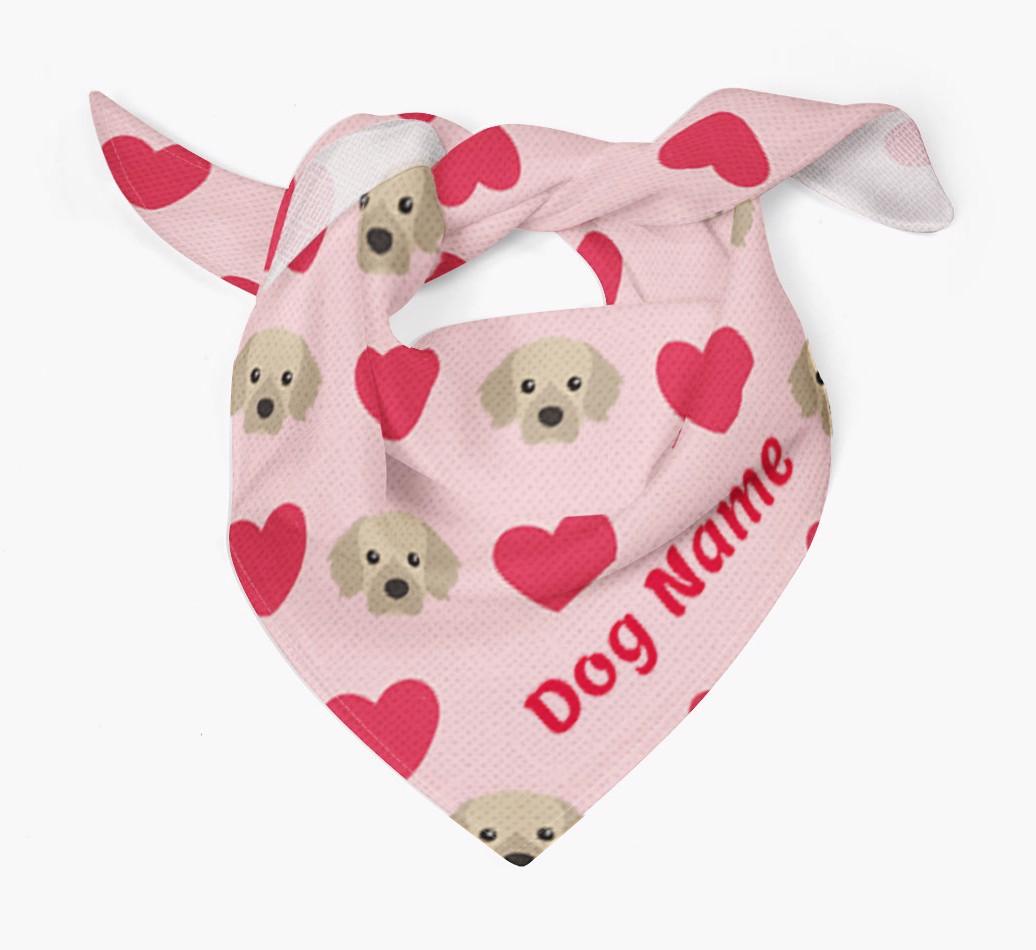 'Heart Pattern' - Personalized {breedFullName} Bandana