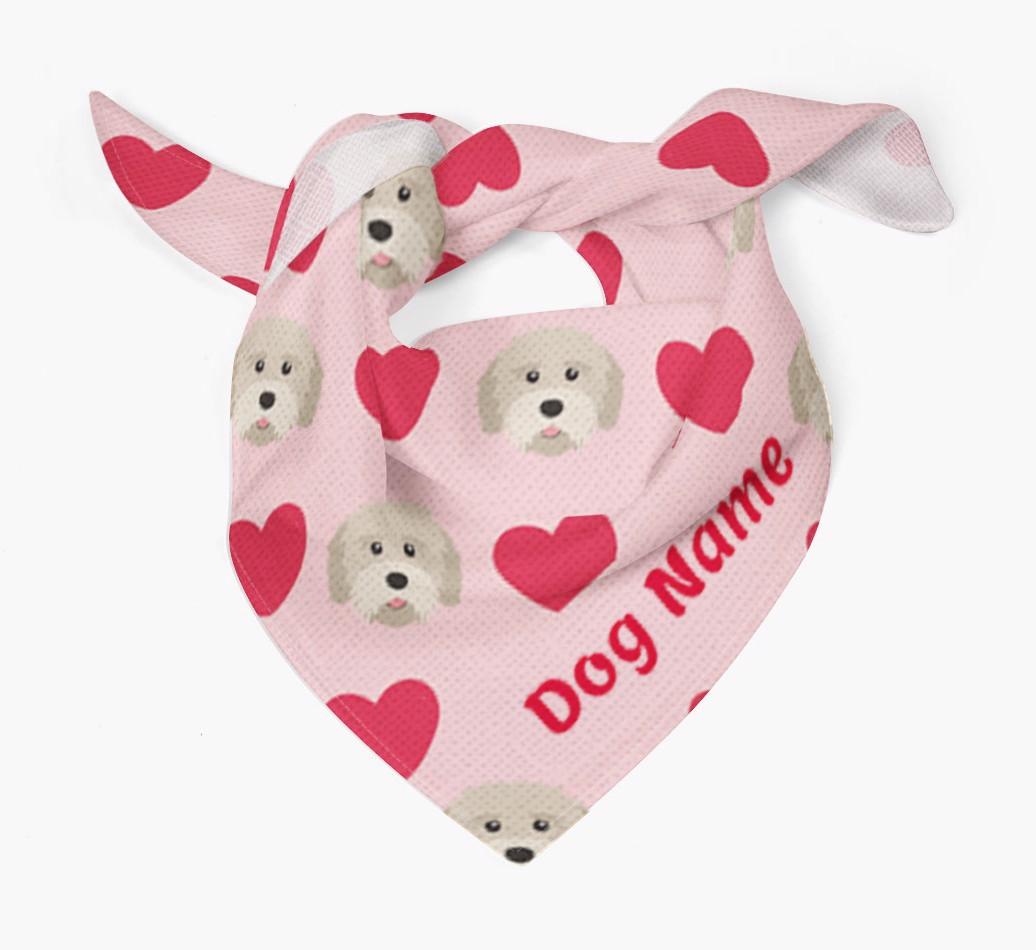 'Heart Pattern' - Personalized {breedFullName} Bandana
