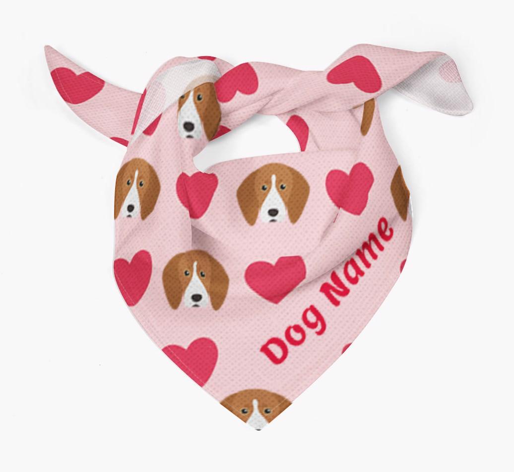 'Heart Pattern' - Personalized {breedFullName} Bandana