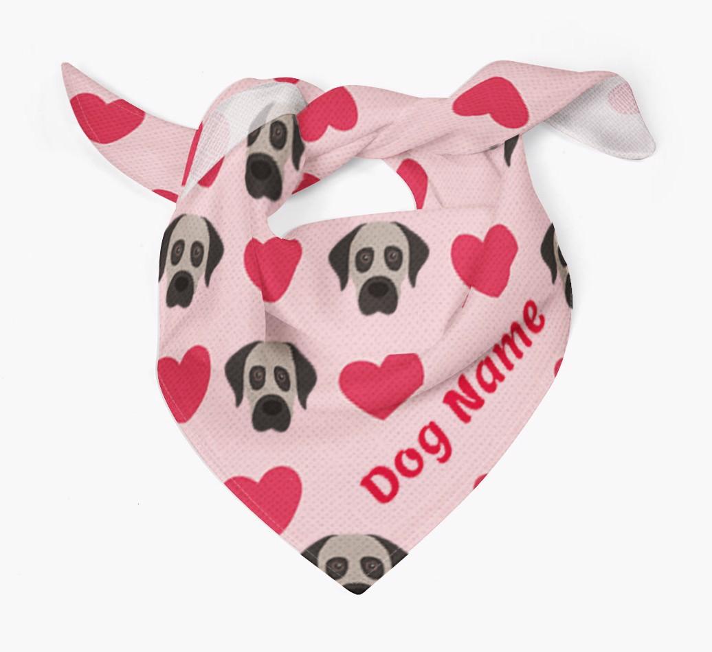 'Heart Pattern' - Personalized {breedFullName} Bandana