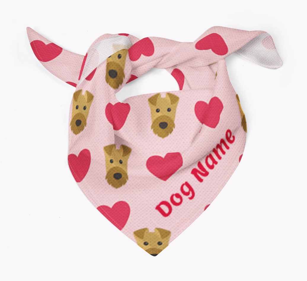 'Heart Pattern' - Personalized {breedFullName} Bandana