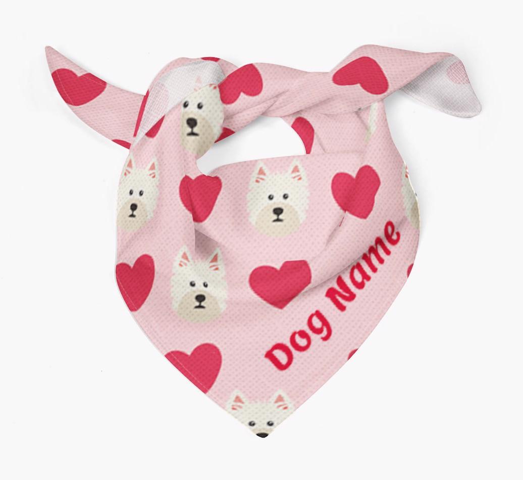 'Heart Pattern' - Personalized {breedFullName} Bandana