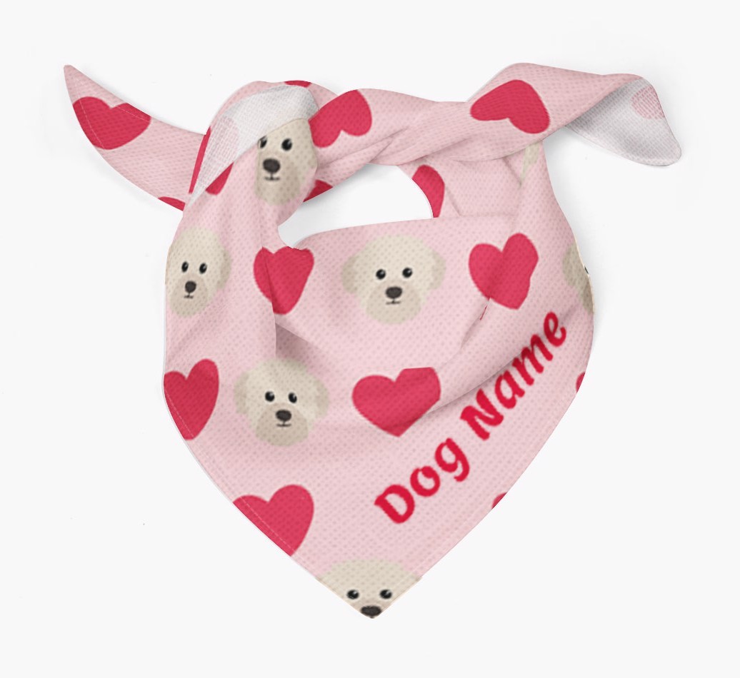'Heart Pattern' - Personalized {breedFullName} Bandana