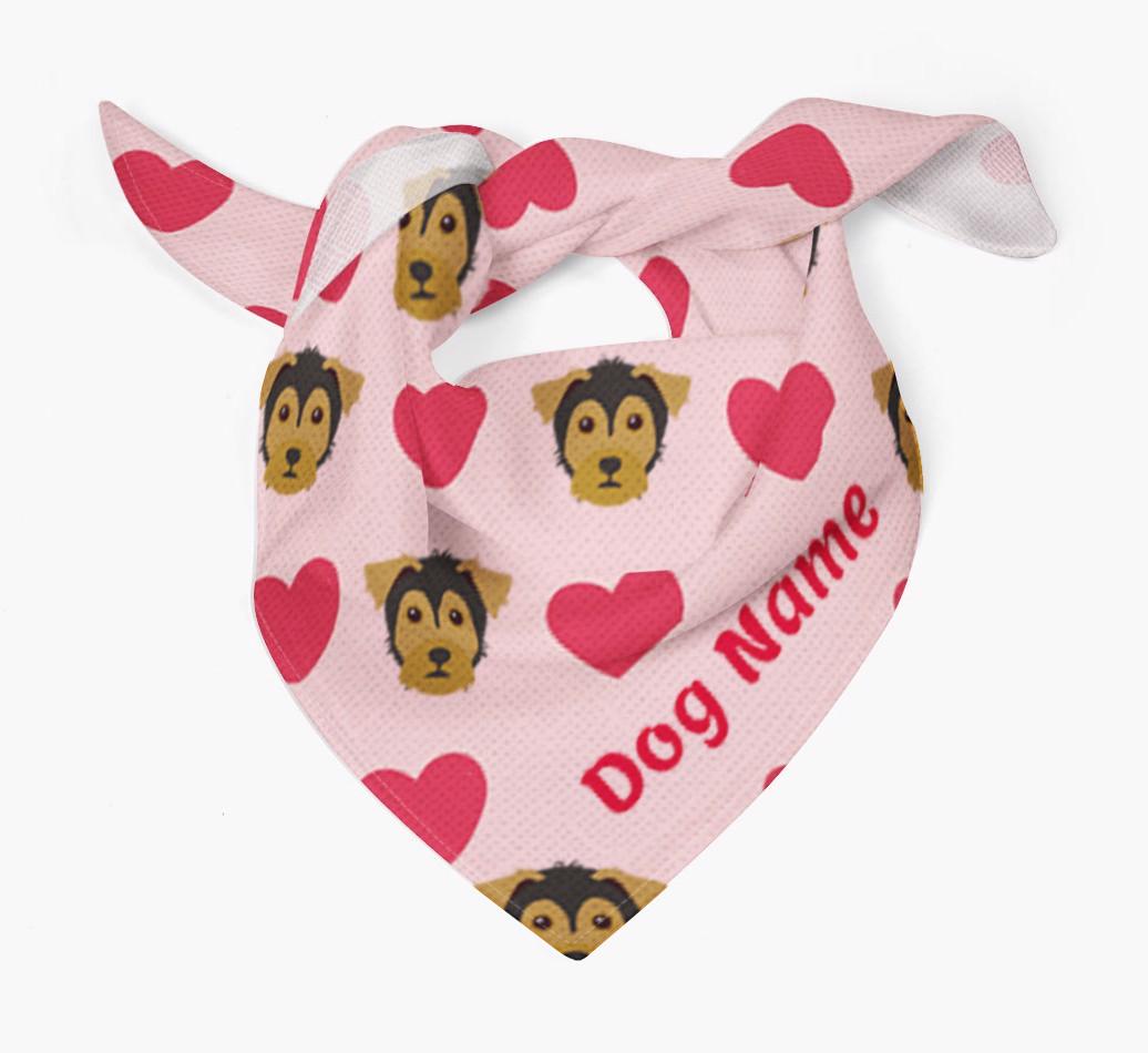 'Heart Pattern' - Personalized {breedFullName} Bandana