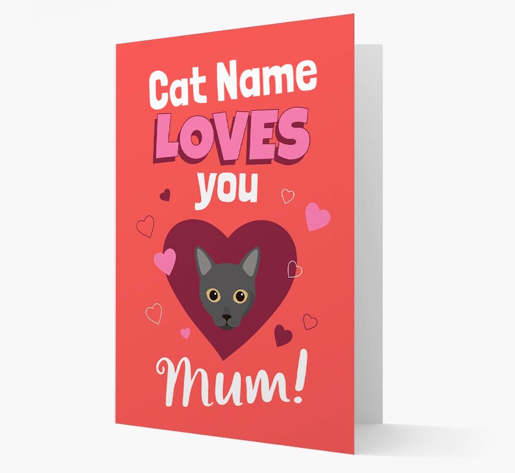 'Loves You Mum' - Personalised {breedCommonName} Card