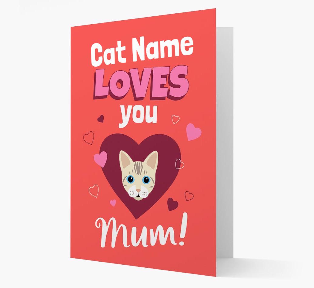 'Loves You Mum' - Personalised {breedCommonName} Card