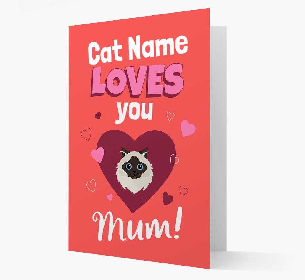 'Loves You Mum' - Personalised {breedCommonName} Card