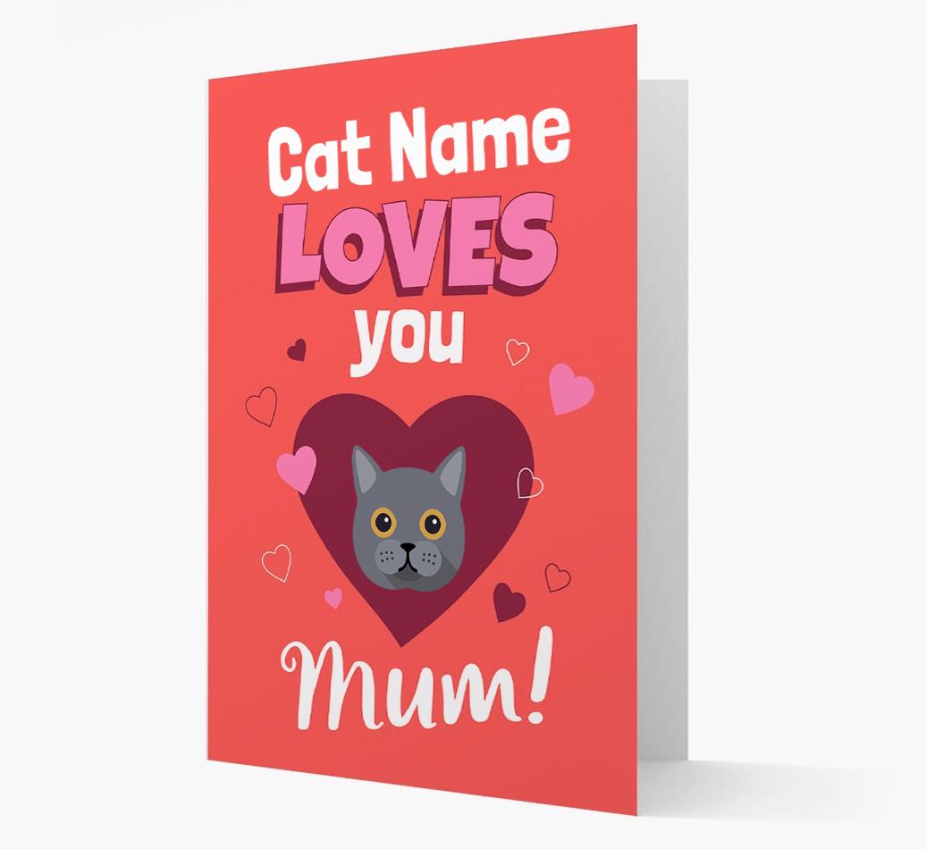 'Loves You Mum' - Personalised {breedCommonName} Card