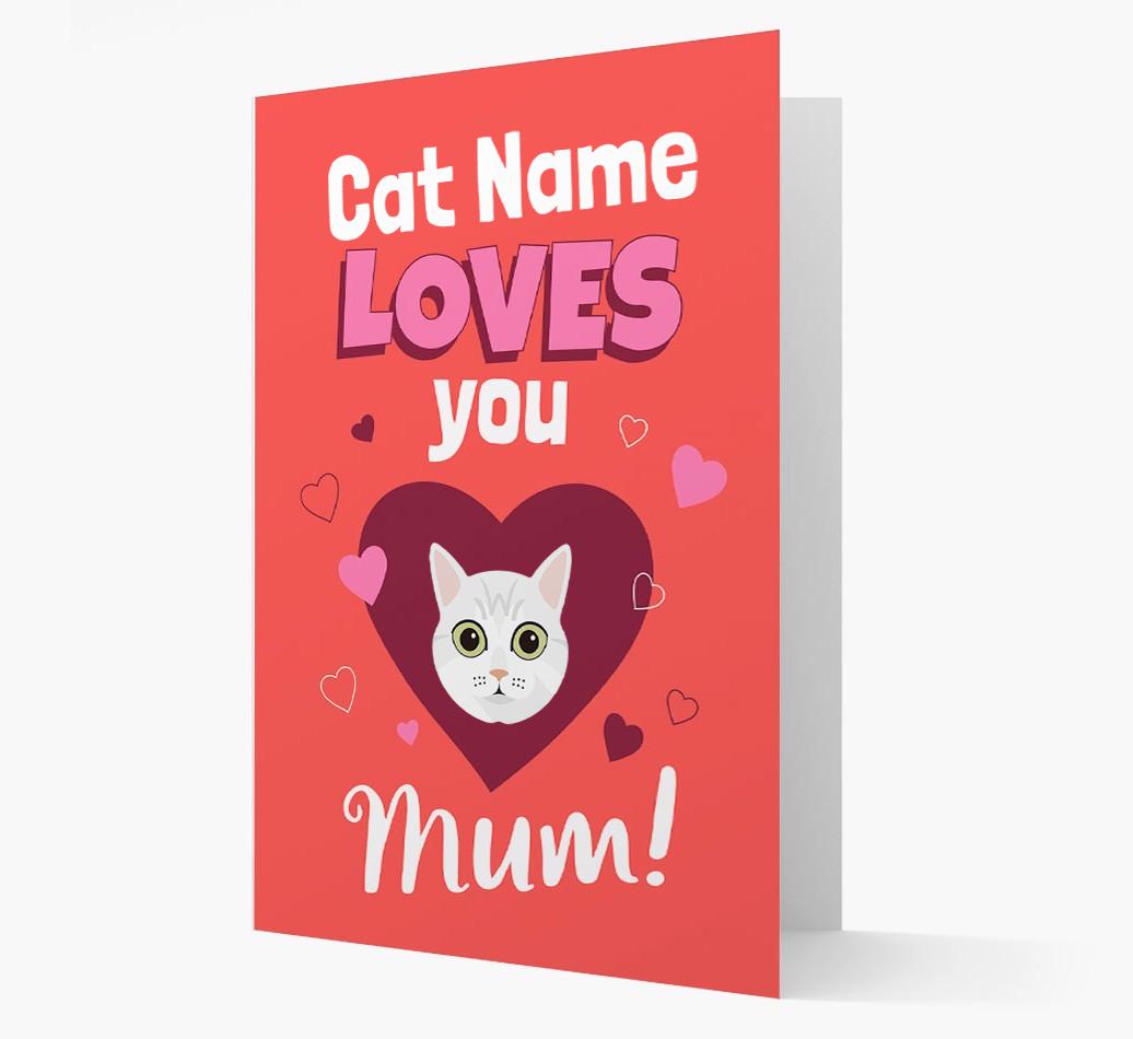 'Loves You Mum' - Personalised {breedCommonName} Card