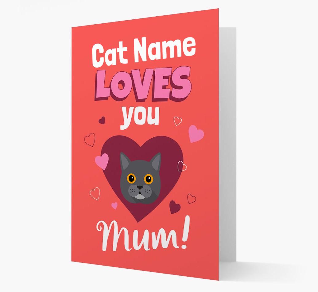 'Loves You Mum' - Personalised {breedCommonName} Card