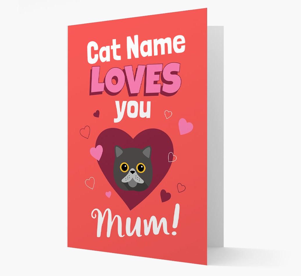 'Loves You Mum' - Personalised {breedCommonName} Card