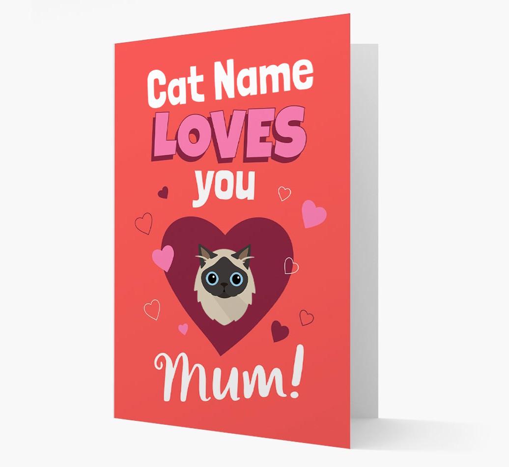 'Loves You Mum' - Personalised {breedCommonName} Card