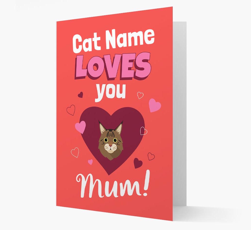 'Loves You Mum' - Personalised {breedCommonName} Card