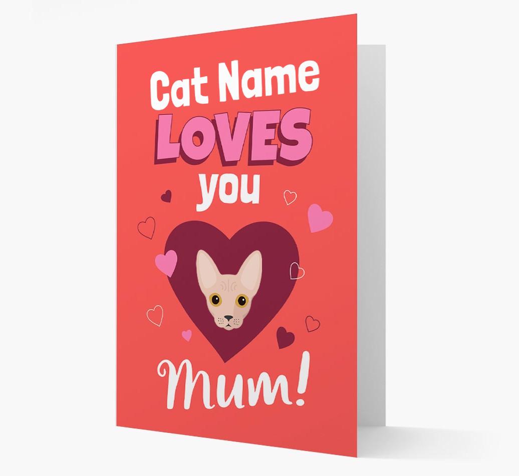 'Loves You Mum' - Personalised {breedCommonName} Card