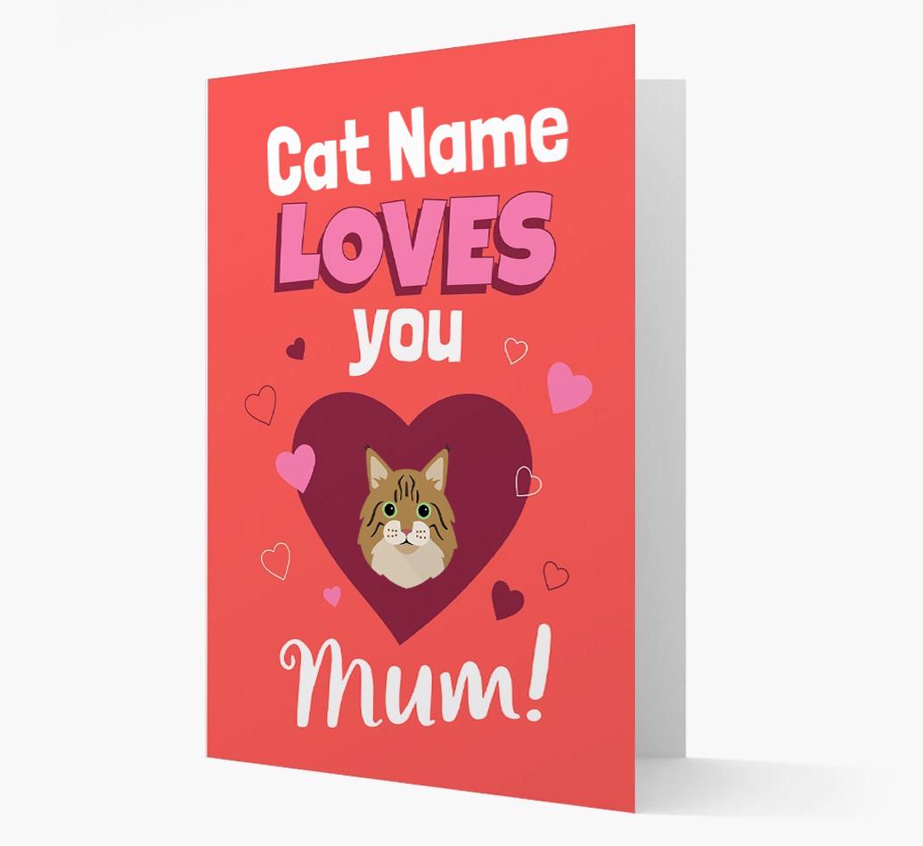 'Loves You Mum' - Personalised {breedCommonName} Card
