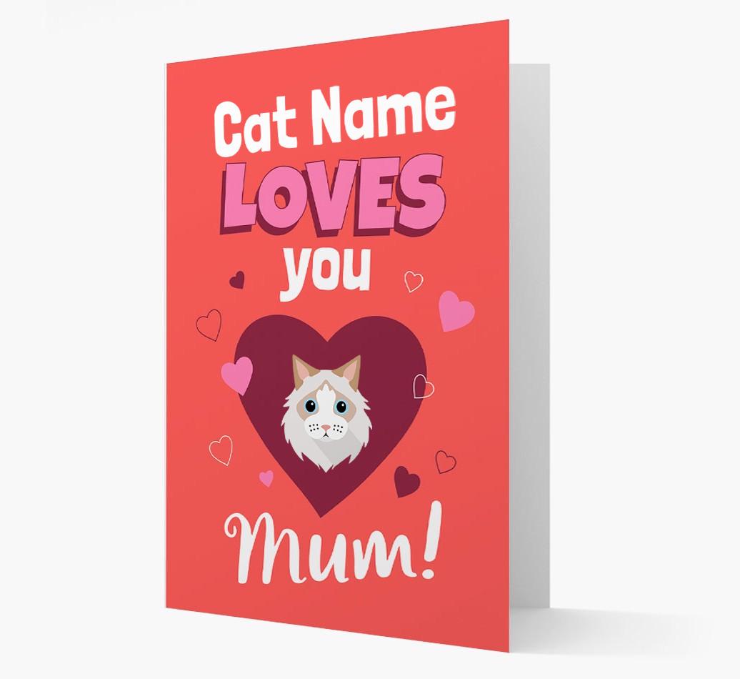 'Loves You Mum' - Personalised {breedCommonName} Card