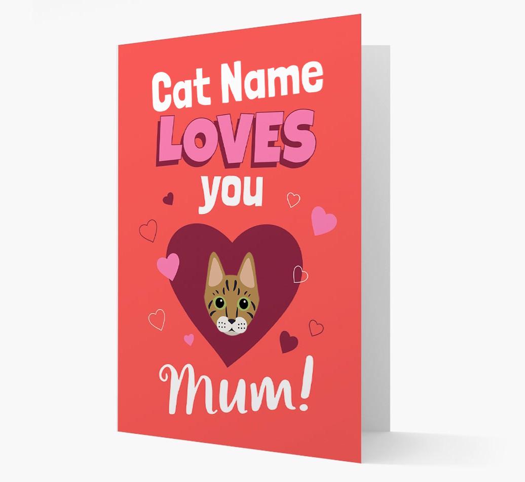 'Loves You Mum' - Personalised {breedCommonName} Card
