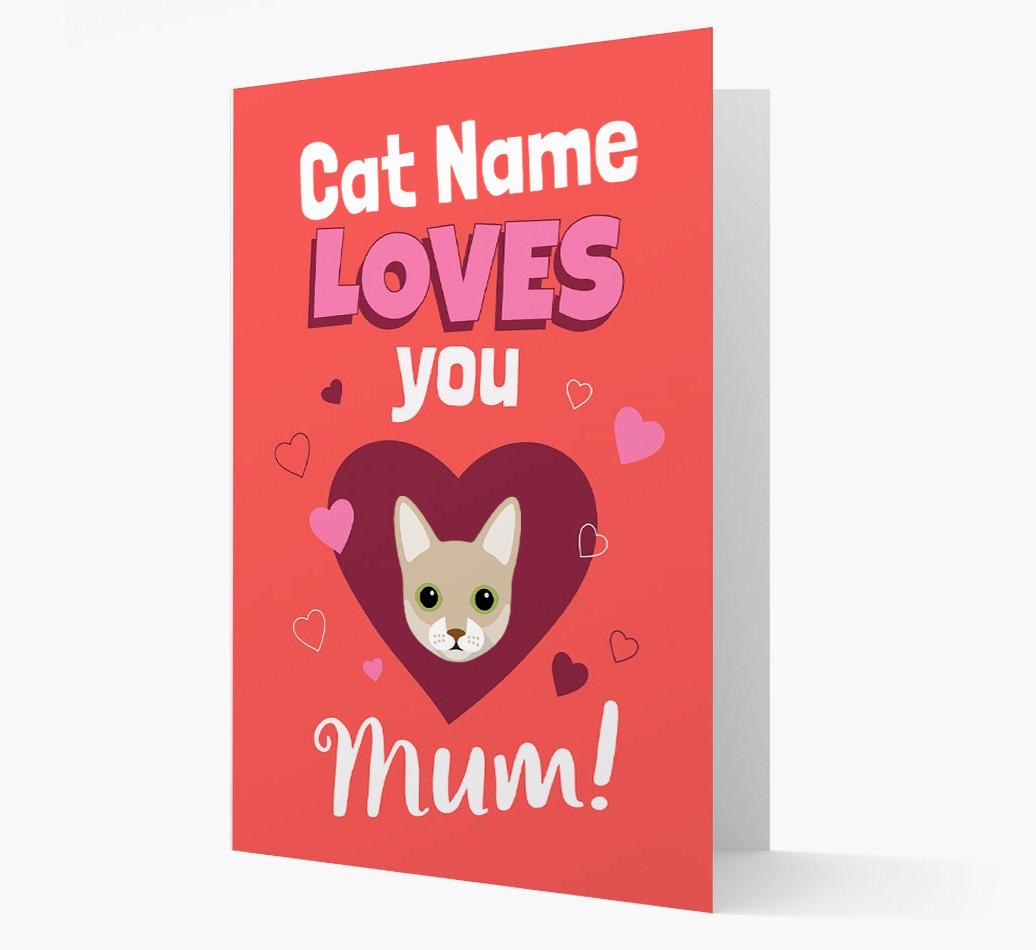 'Loves You Mum' - Personalised {breedCommonName} Card
