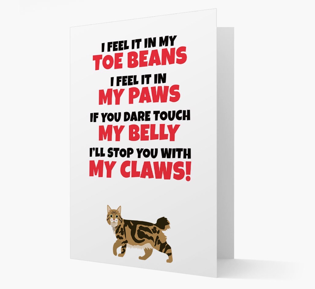 'I feel it in my...' - Personalised {breedCommonName} Card