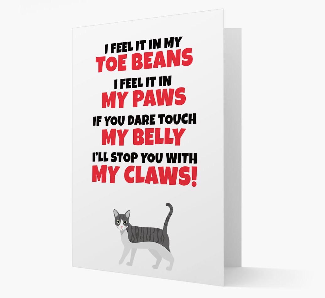 'I feel it in my...' - Personalized {breedCommonName} Card