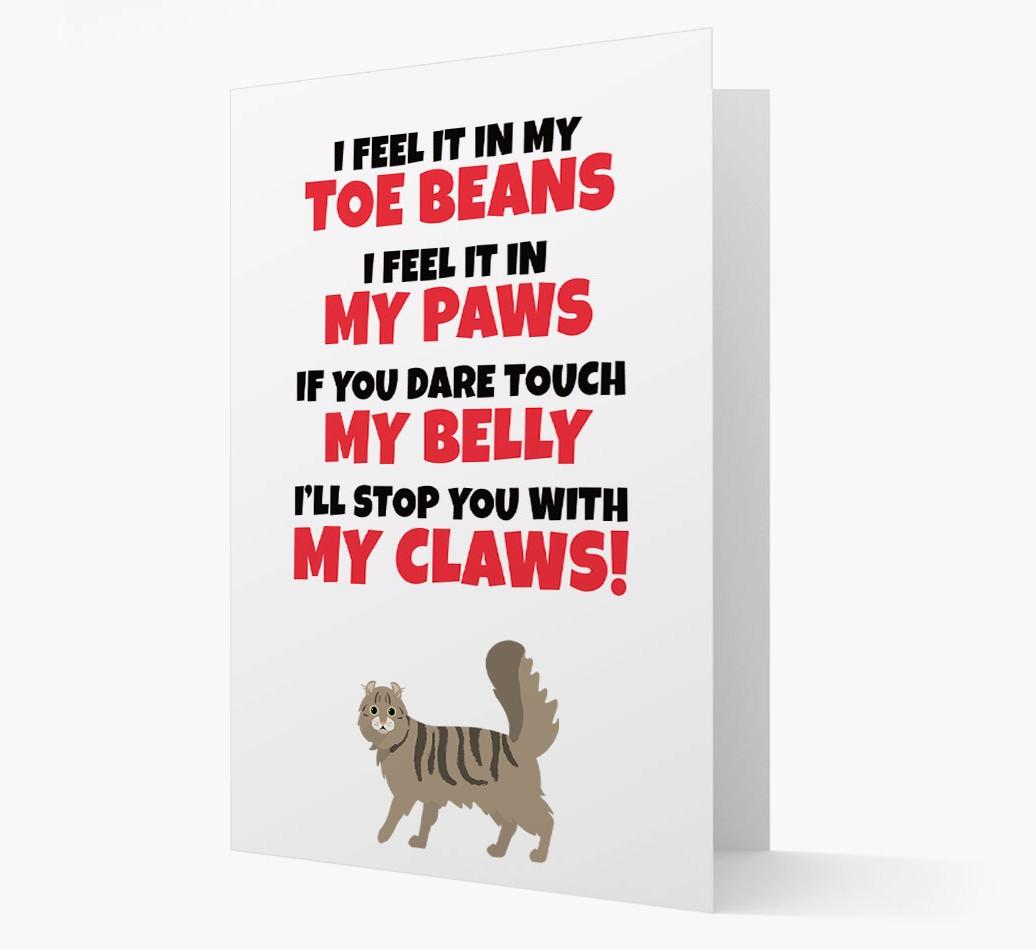 'I feel it in my...' - Personalized {breedCommonName} Card