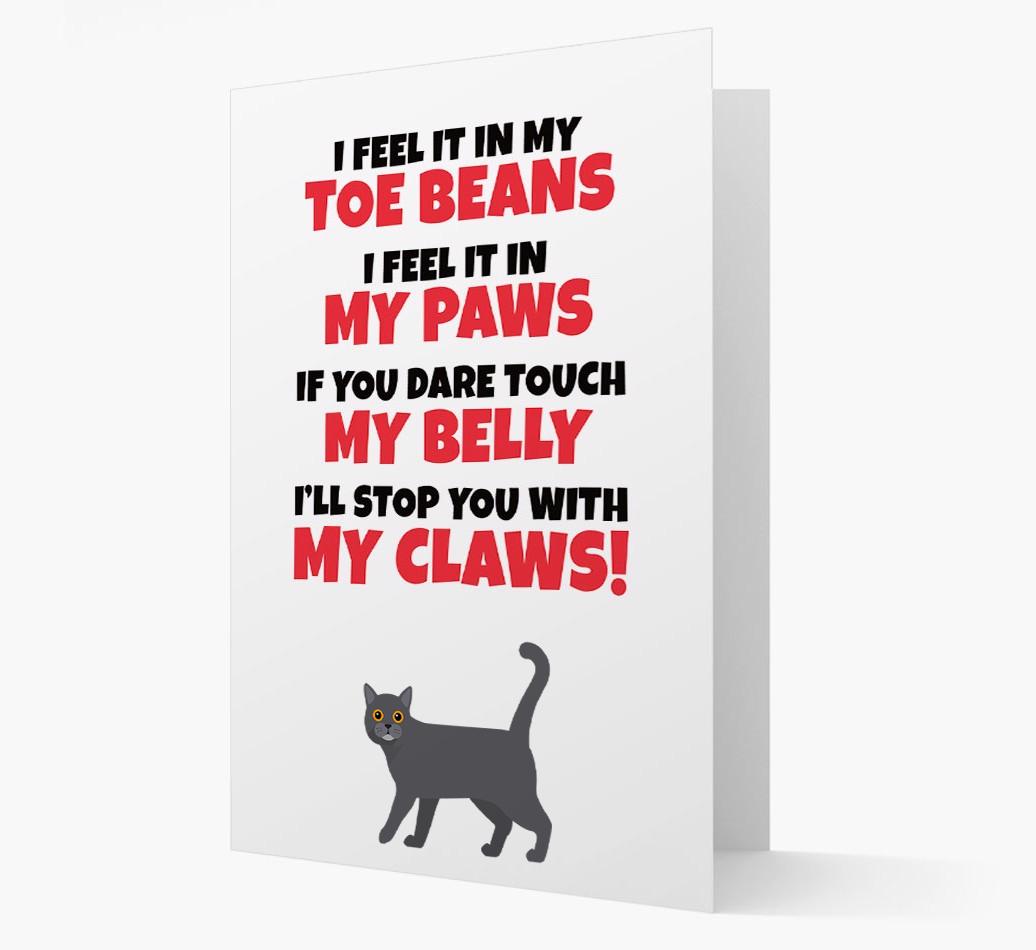 'I feel it in my...' - Personalized {breedCommonName} Card