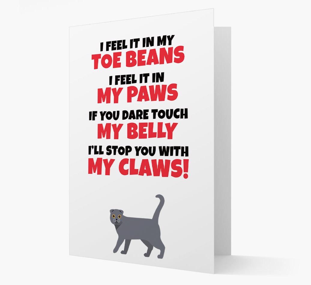 'I feel it in my...' - Personalized {breedCommonName} Card