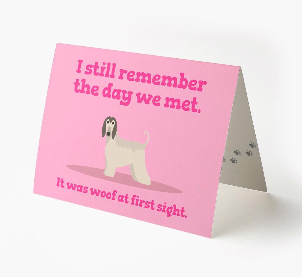 'The Day We Met' - Personalized {breedFullName} Card