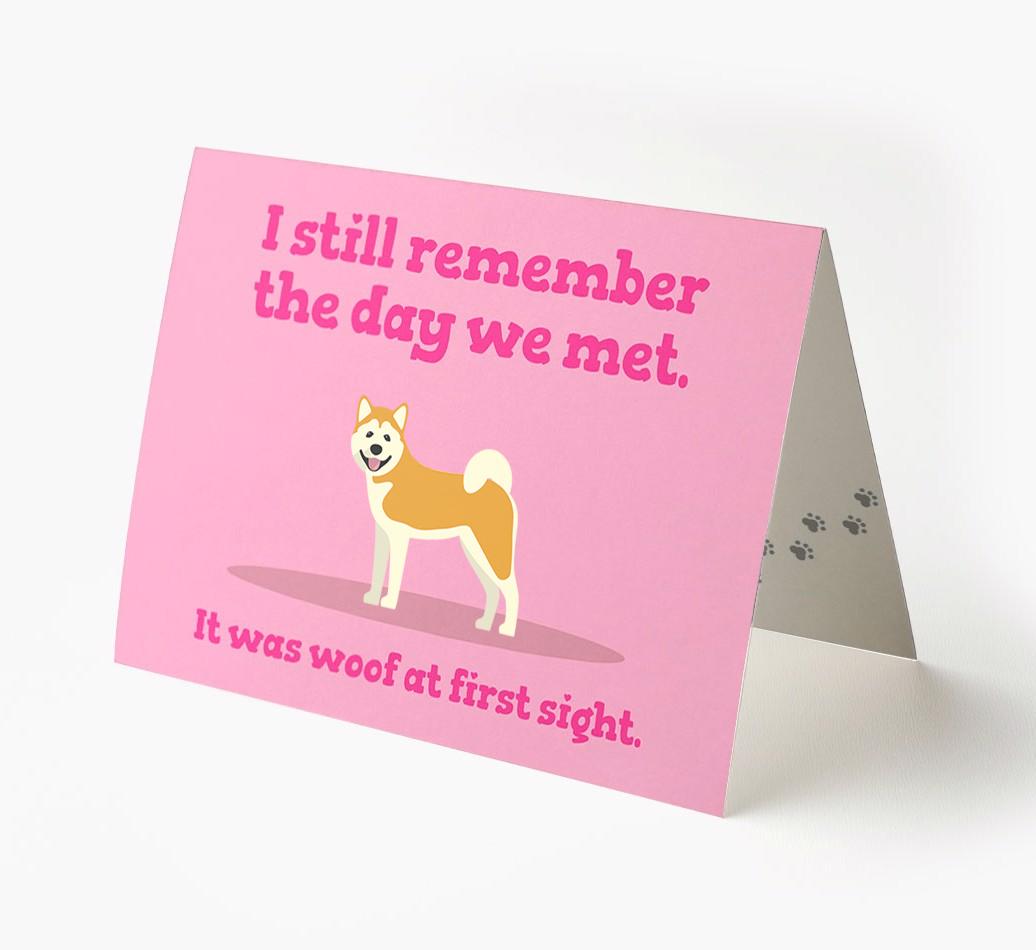 'The Day We Met' - Personalized {breedFullName} Card