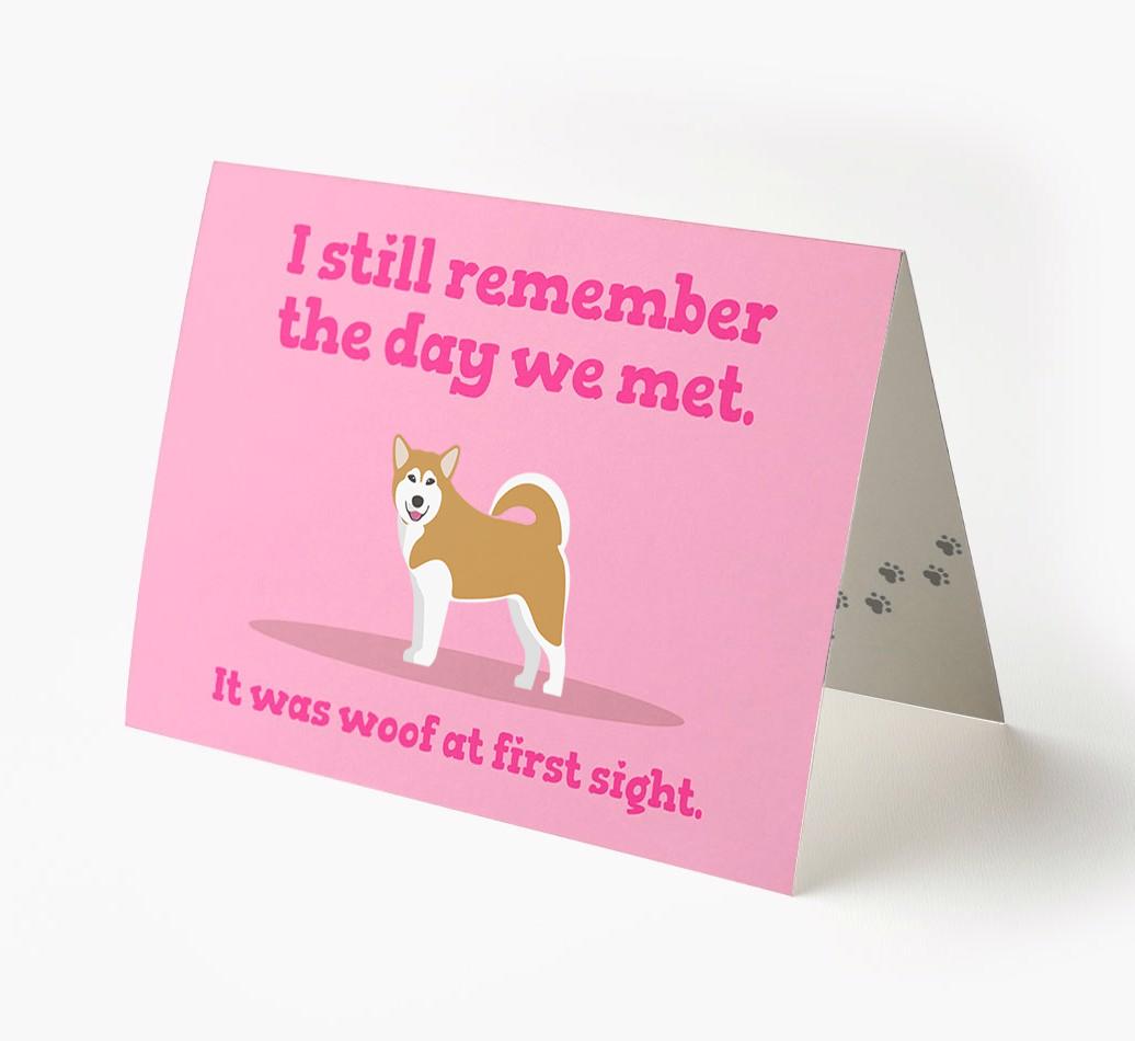 'The Day We Met' - Personalized {breedFullName} Card