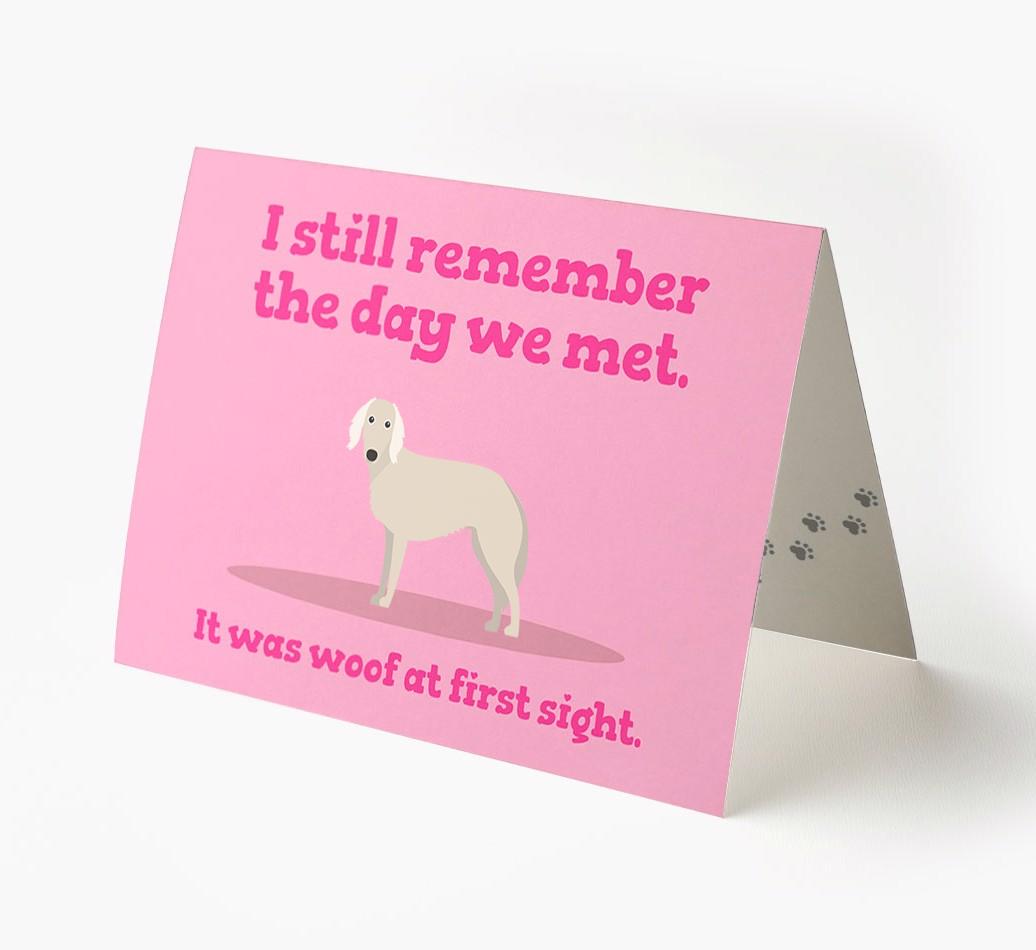 'The Day We Met' - Personalized {breedFullName} Card