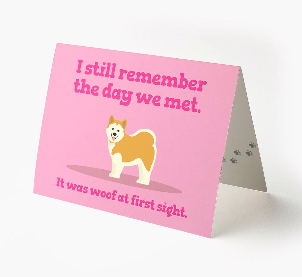 'The Day We Met' - Personalized {breedFullName} Card