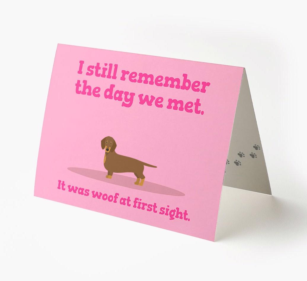 'The Day We Met' - Personalized {breedFullName} Card