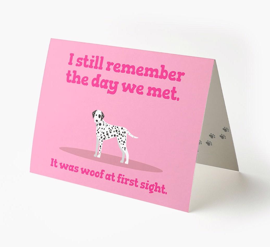 'The Day We Met' - Personalized {breedFullName} Card