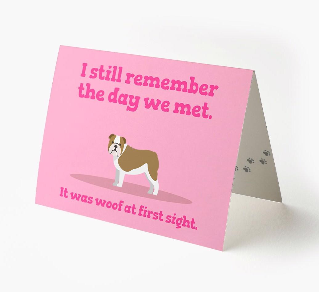 'The Day We Met' - Personalized {breedFullName} Card